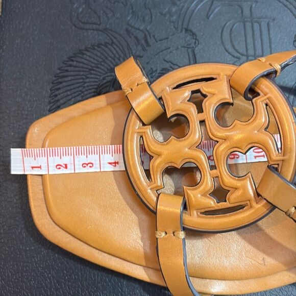 Tory Burch Miller Bombé Low Heel Sandals/Dust Bag Caramel Corn 8 - Picture 16 of 16